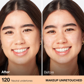 Maybelline Fit Me foundation pumped onto hand illustrating easy dispensing