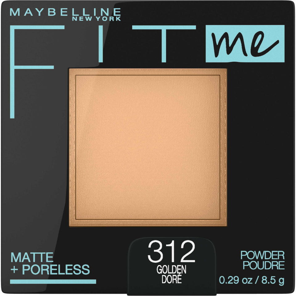Maybelline Fit Me front compact showing clean packaging and shade name, convenient portable design