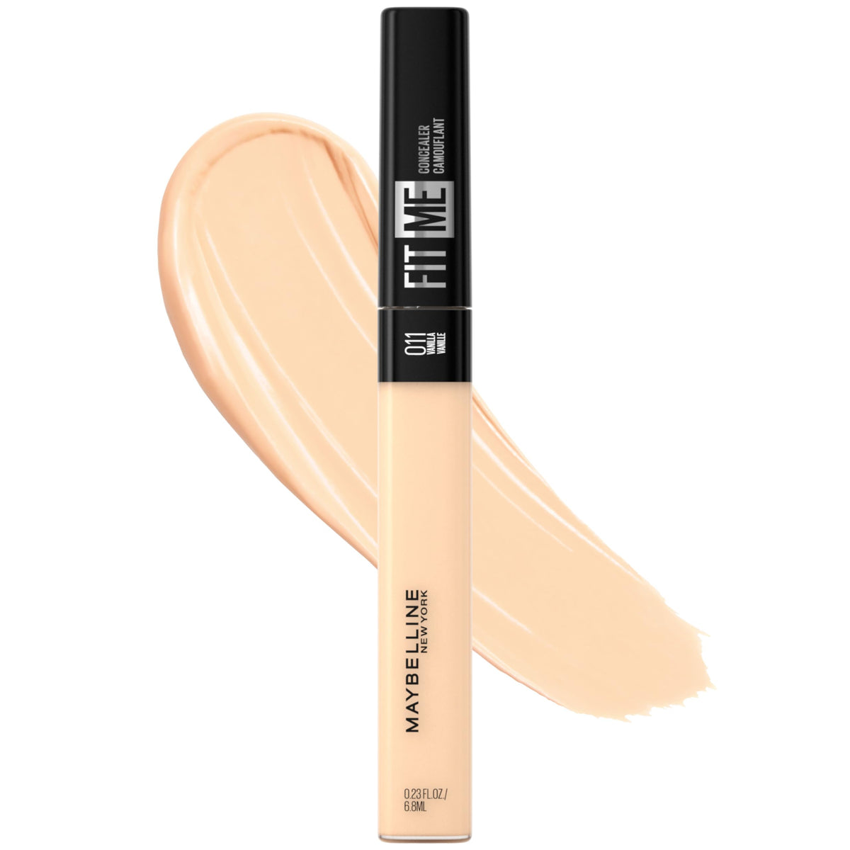 maybelline fit me front packaging showing shade and benefit of natural coverage