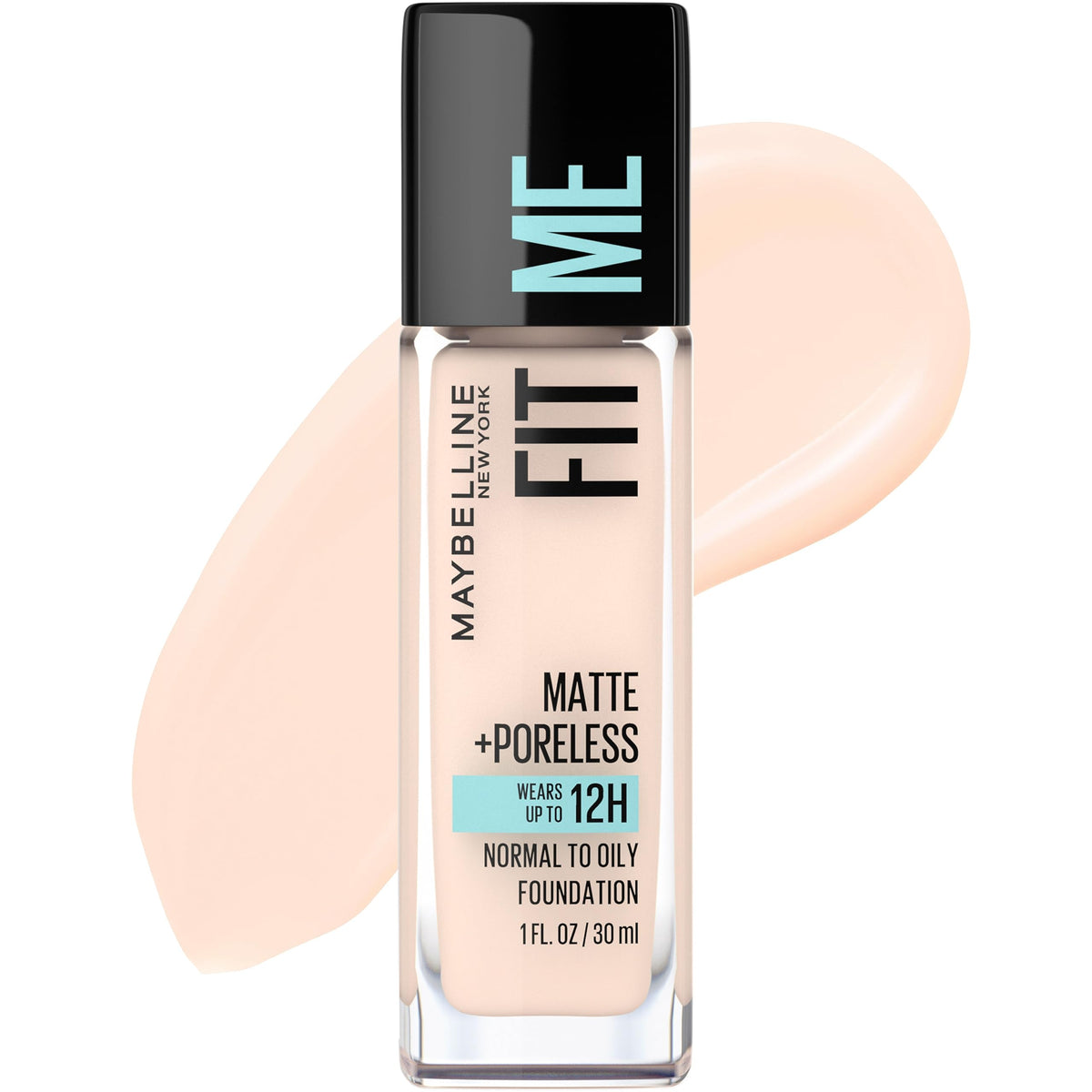 MAYBELLINE front packaging showing bottle and shade for easy choice