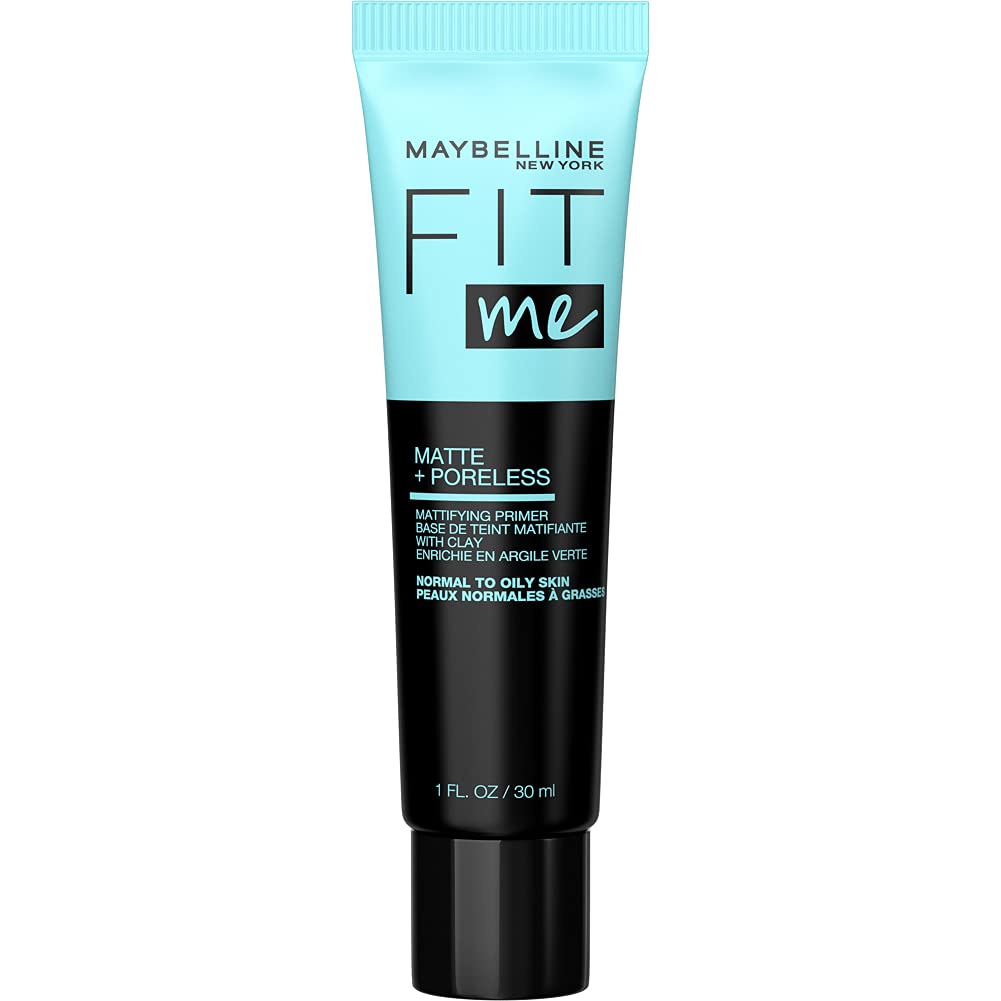 Maybelline primer front packaging showing clear tube and SPF benefit