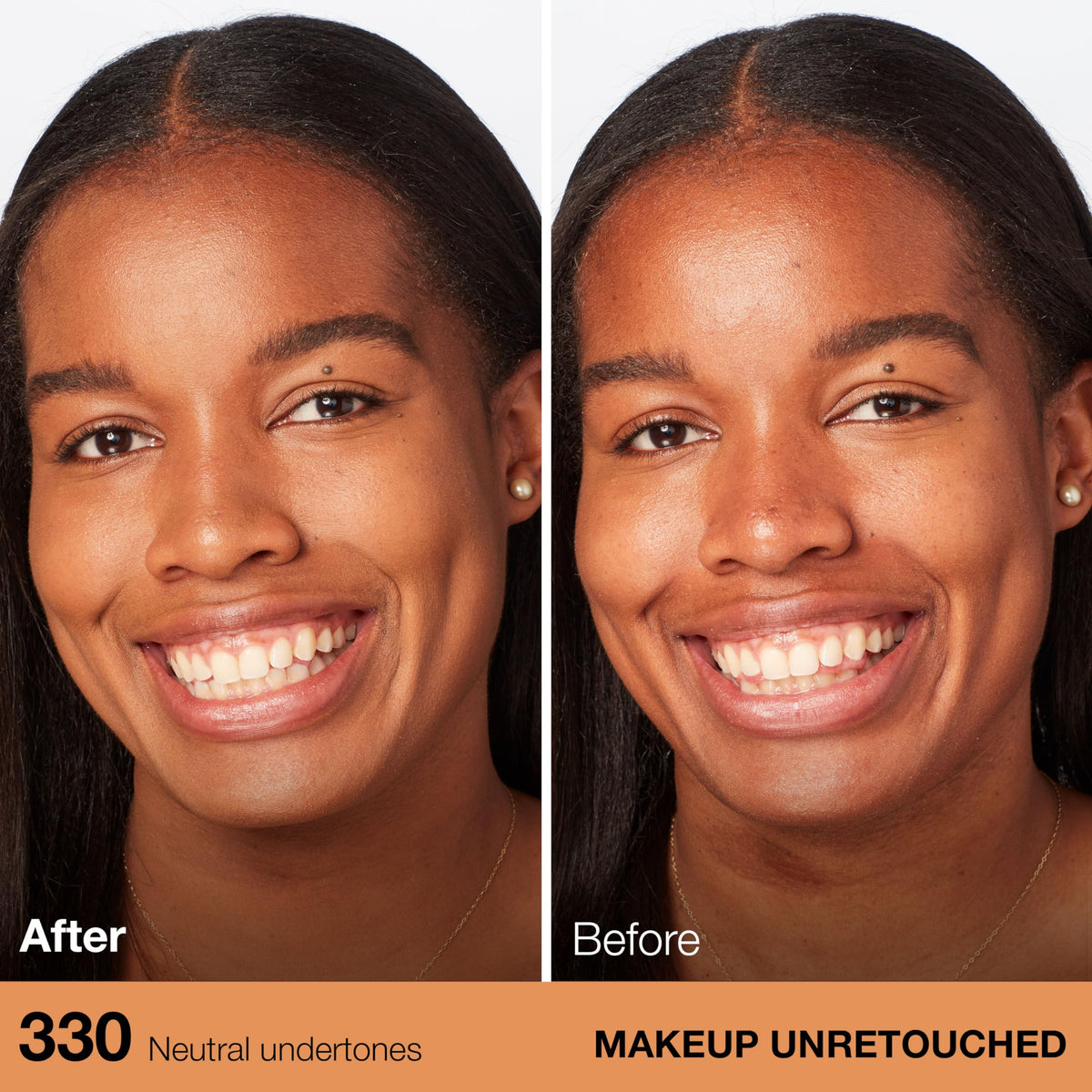 Maybelline Fit Me application with fingertips demonstrating blendability benefit