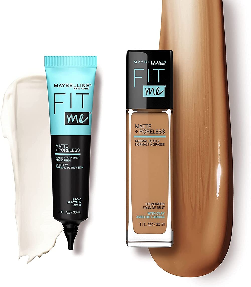 Maybelline primer on vanity in lifestyle scene suggesting daily use