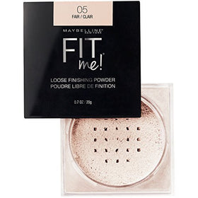 Maybelline Fit Me loose powder texture closeup showing fine mineral finish for smooth skin