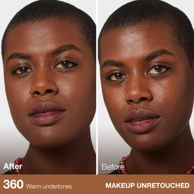 MAYBELLINE Fit Me foundation texture swirl close-up showing smooth blendability benefit