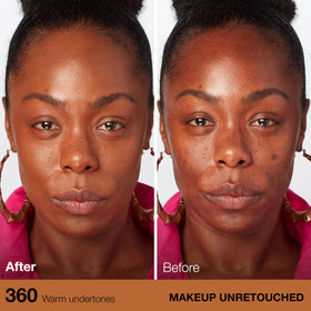 Maybelline Fit Me being blended on skin demonstrating even coverage benefit