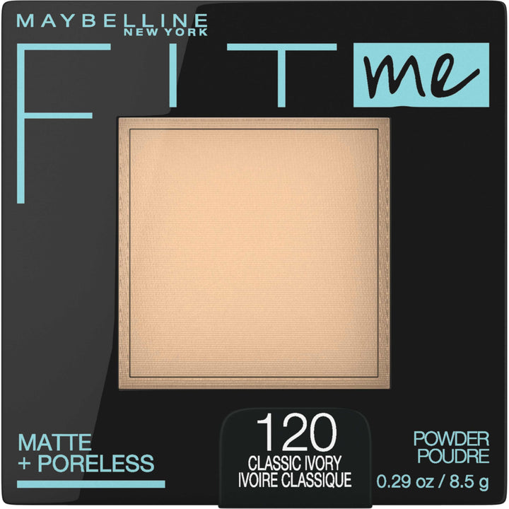MAYBELLINE compact front view showing brand and sleek packaging for travel