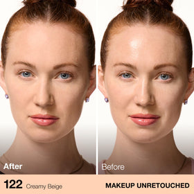 Maybelline Fit Me swatch of Creamy Beige showing true shade for natural finish