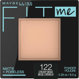 Maybelline Fit Me compact front view showing sleek packaging and easy storage benefit