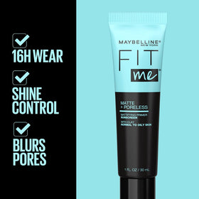 Maybelline primer dispensing pump demonstrating easy, controlled application