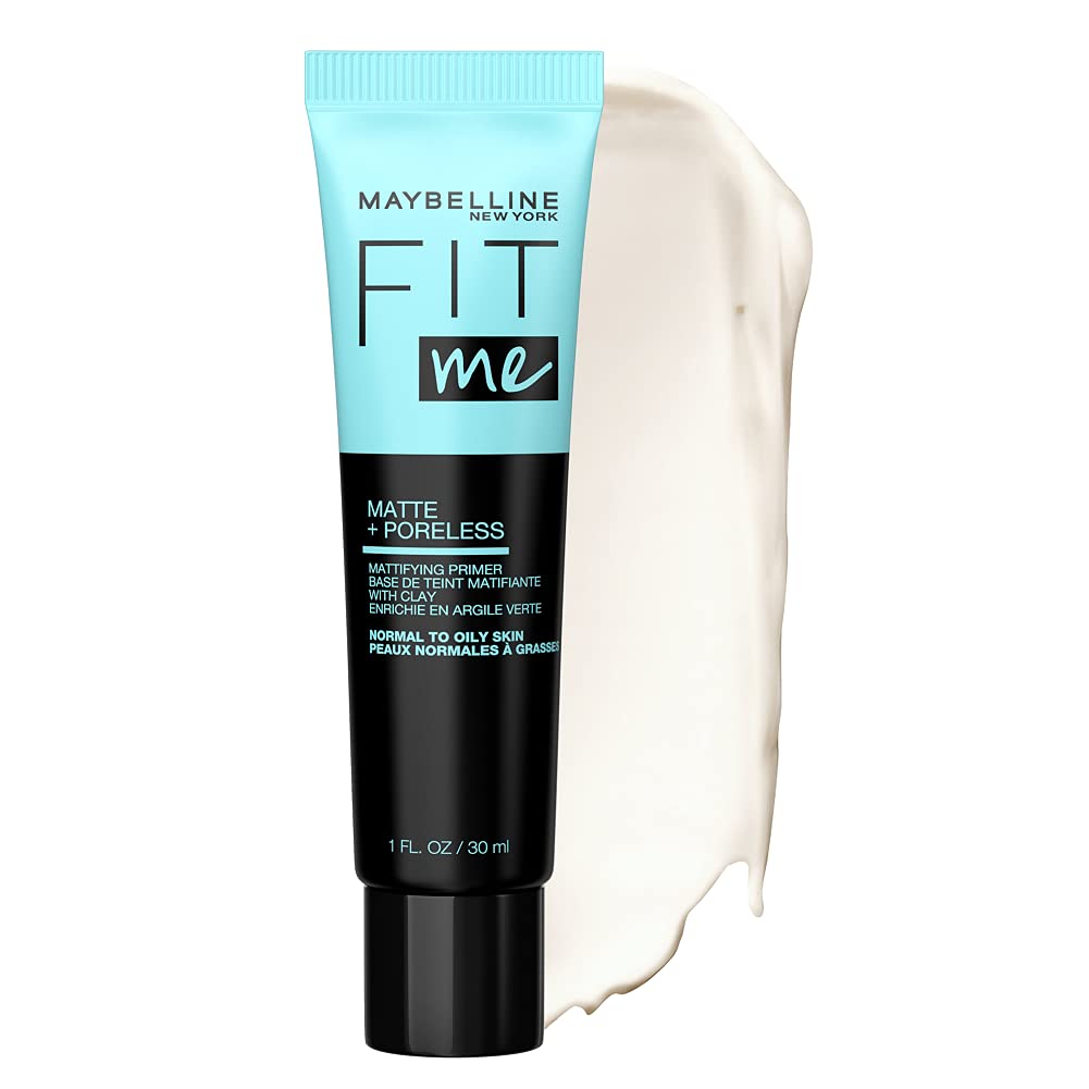 Maybelline primer texture close-up highlighting matte, lightweight finish