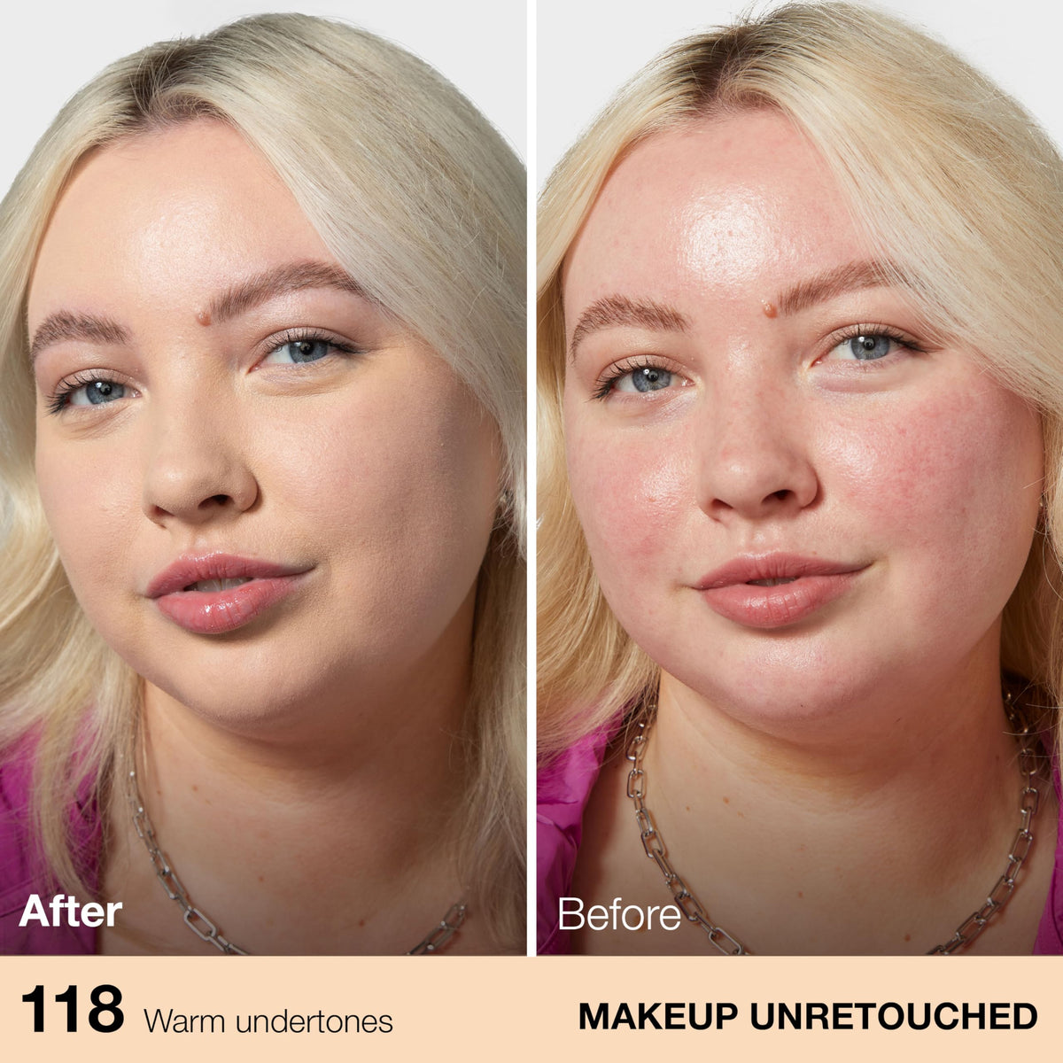 Maybelline Fit Me foundation swatch on skin showing blendable texture and smooth finish