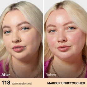 Maybelline Fit Me foundation swatch on skin showing blendable texture and smooth finish