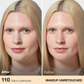 Maybelline foundation texture swatch in Porcelain showing smooth blendability