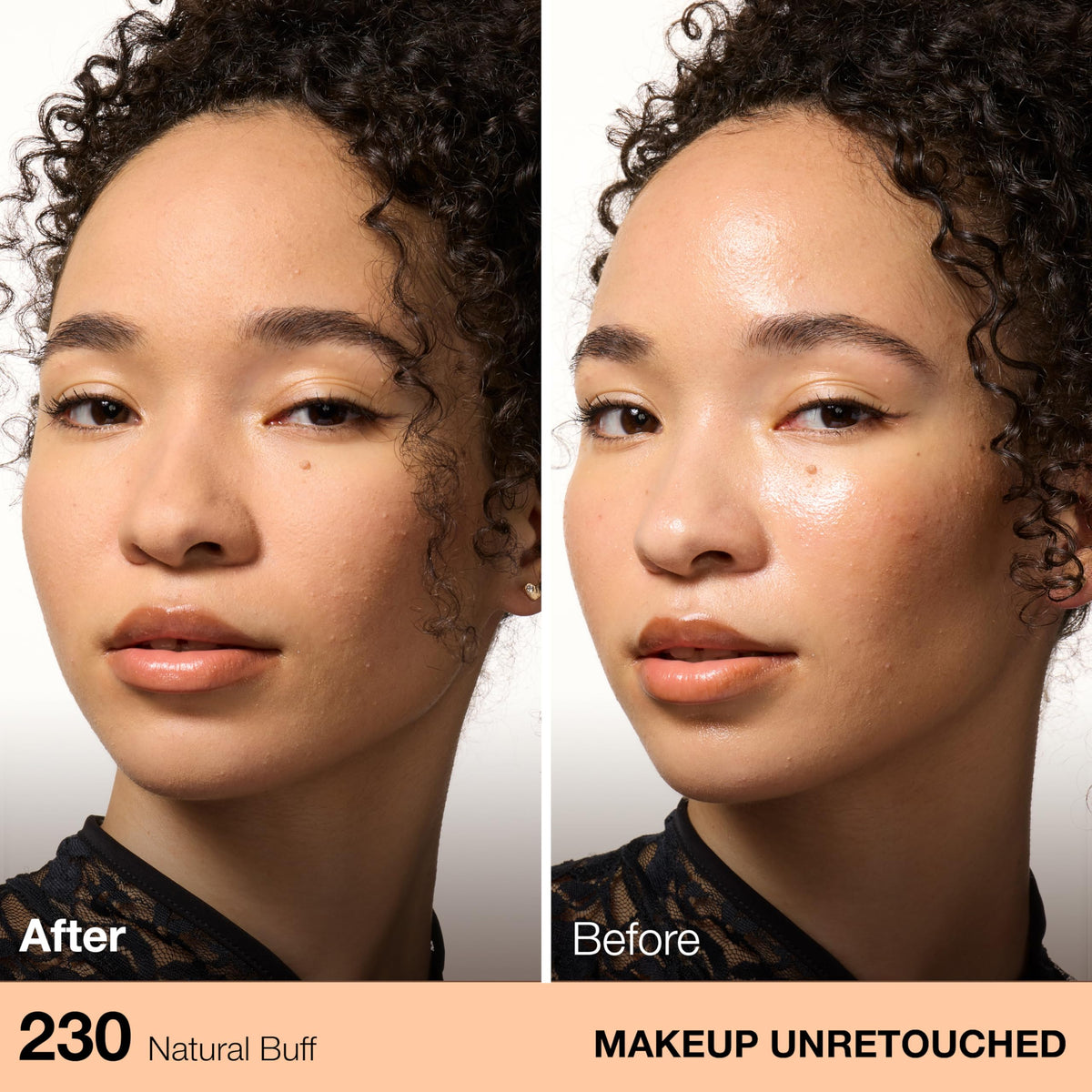 Close-up of Maybelline powder texture highlighting fine-milled finish for seamless blend