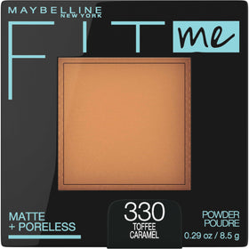 MAYBELLINE front packaging of Fit Me Toffee showing compact and label benefits