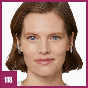 Maybelline foundation formula swiped on skin demonstrating buildable coverage and smoothing benefit