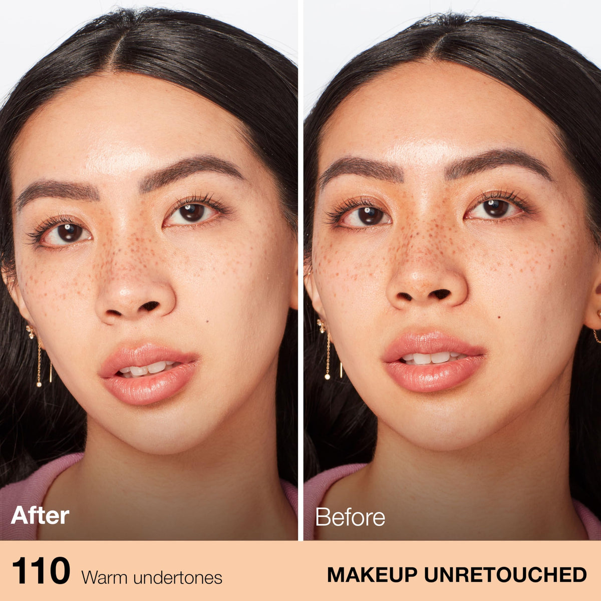 MAYBELLINE dispensing foundation from pump illustrating easy application