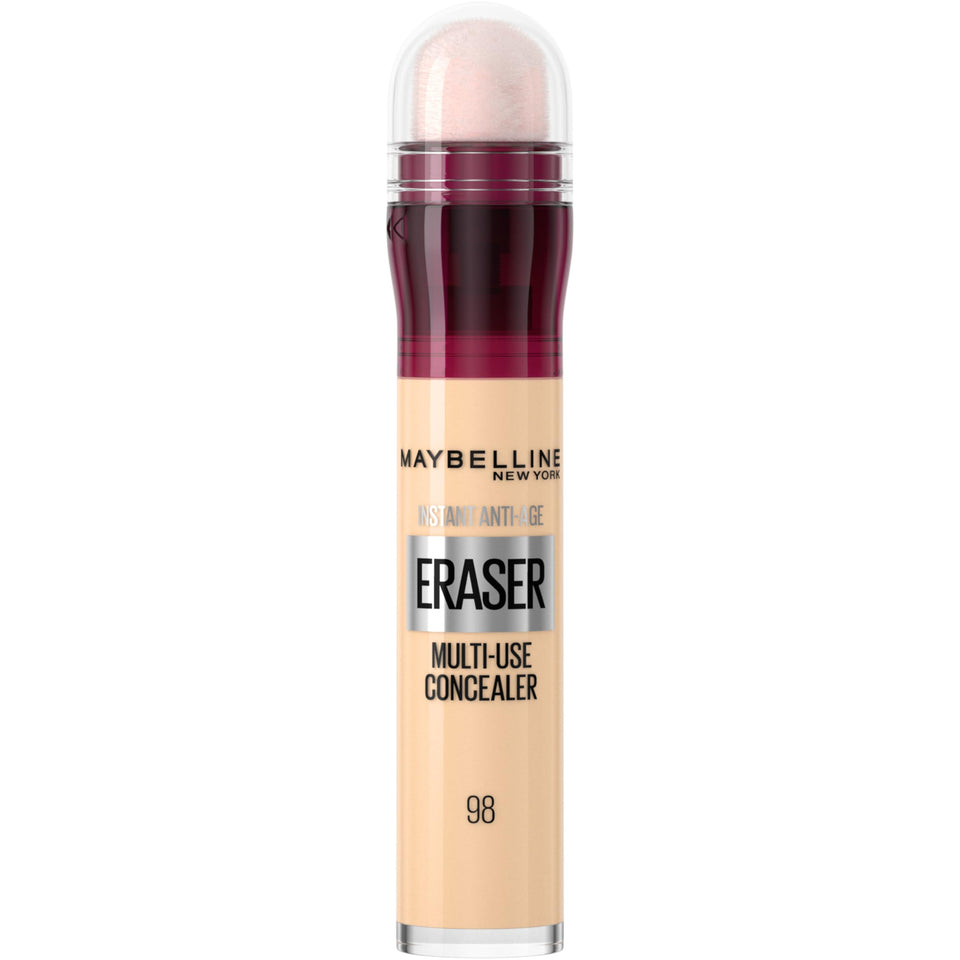 Maybelline front packaging showing product and shade, clear compact travel benefit