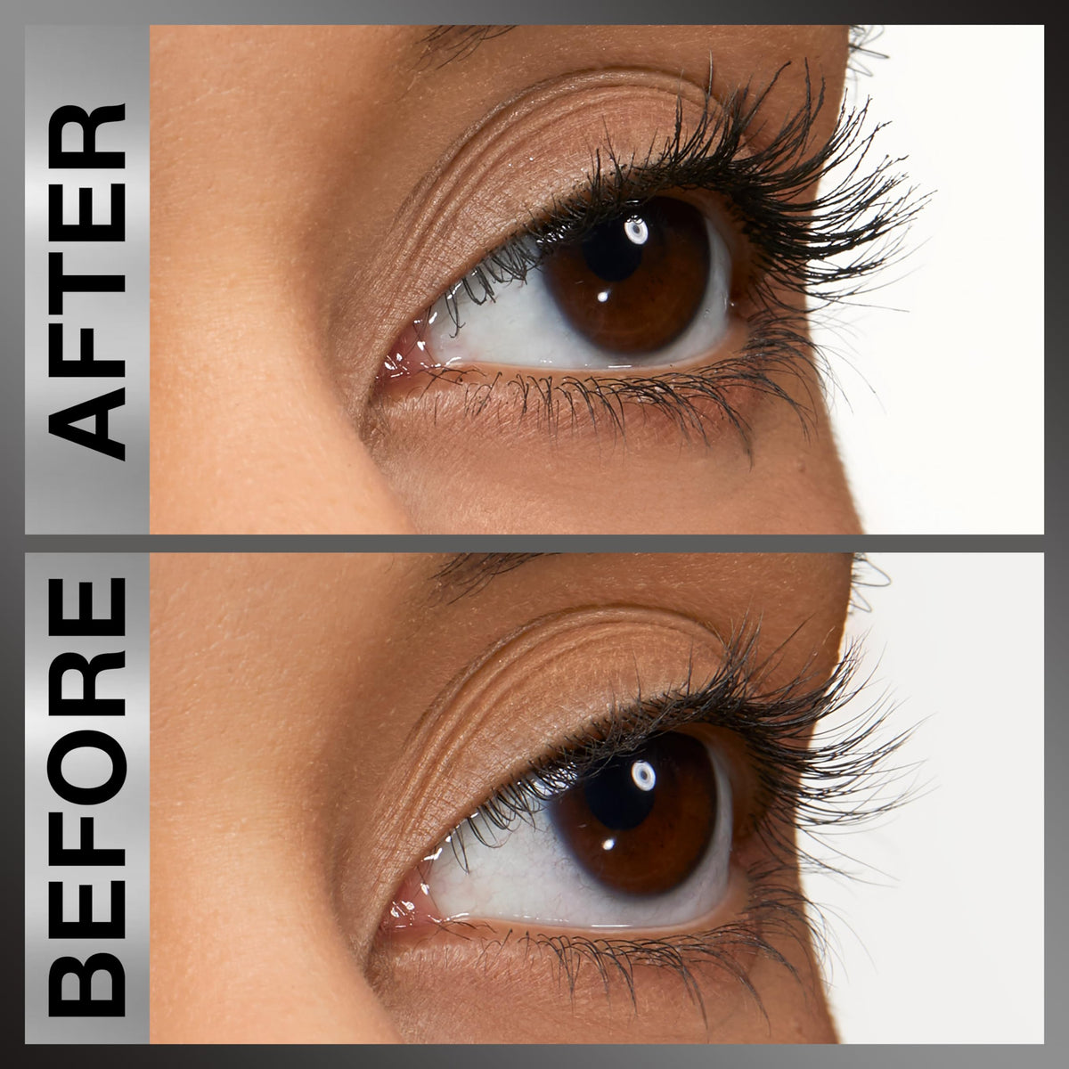 Maybelline Full 'N Soft brush close-up highlighting even product distribution for clump-free volume