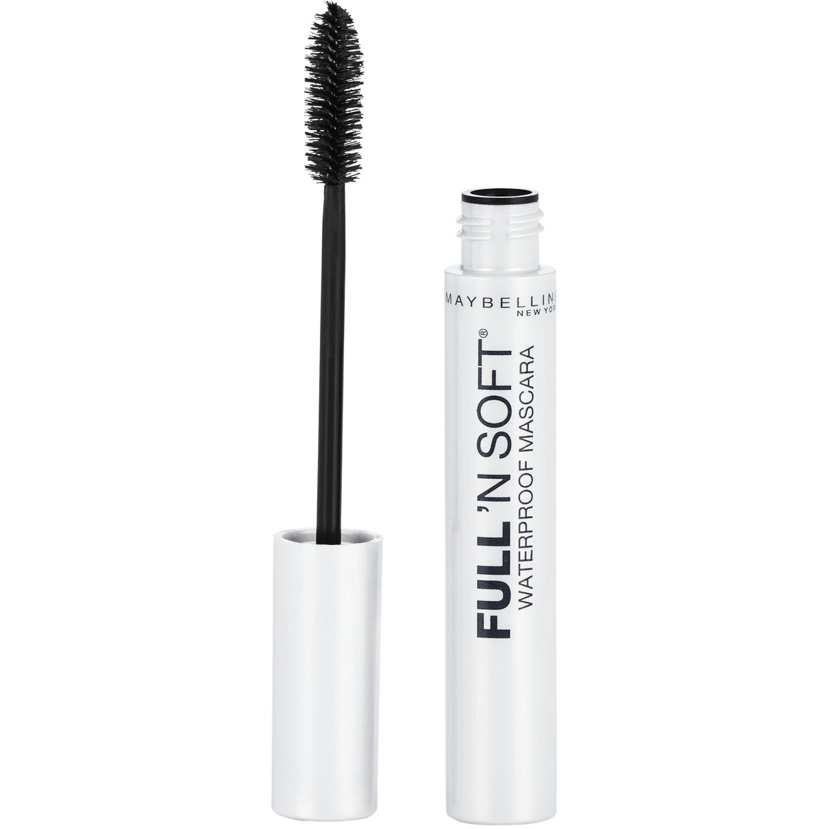Maybelline front packaging showing Very Black tube and product benefit
