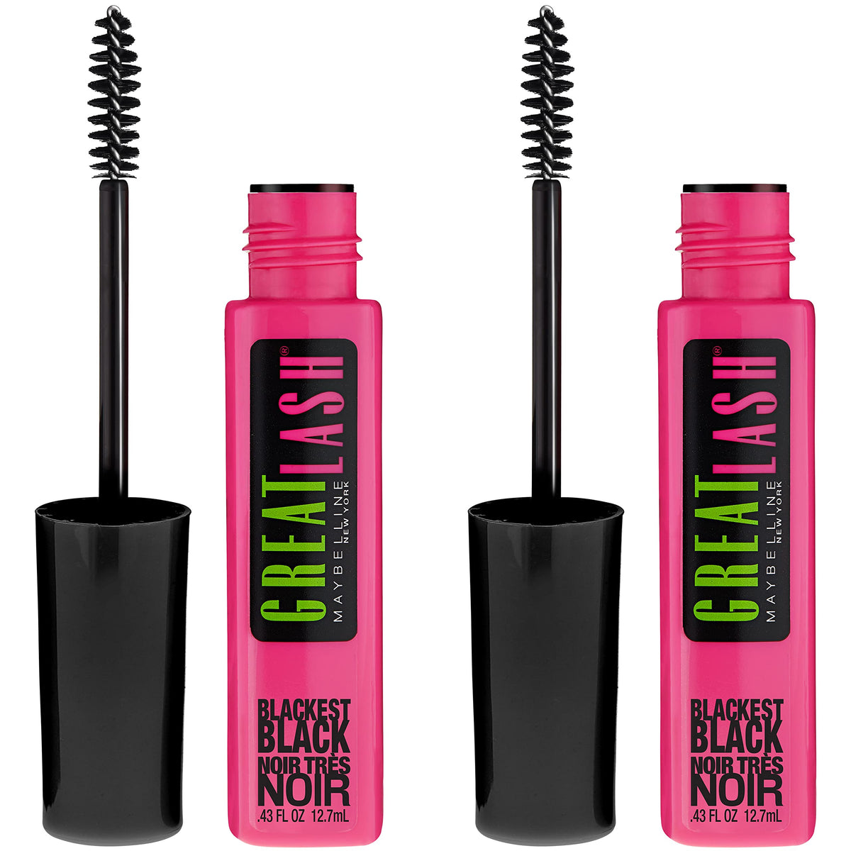 Maybelline Great Lash front packaging showing product and label benefits