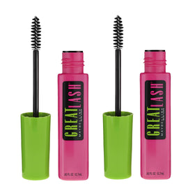 Maybelline front packaging showing two tubes and bold very black finish