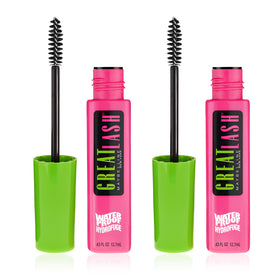 Maybelline Great Lash front packaging showing very black tubes and bold branding for reliable volume