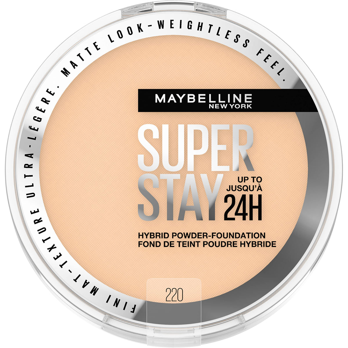 MAYBELLINE front compact view showing sleek packaging and product name for easy identification