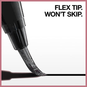 MAYBELLINE close-up of flex-tip brush demonstrating smooth glide benefit