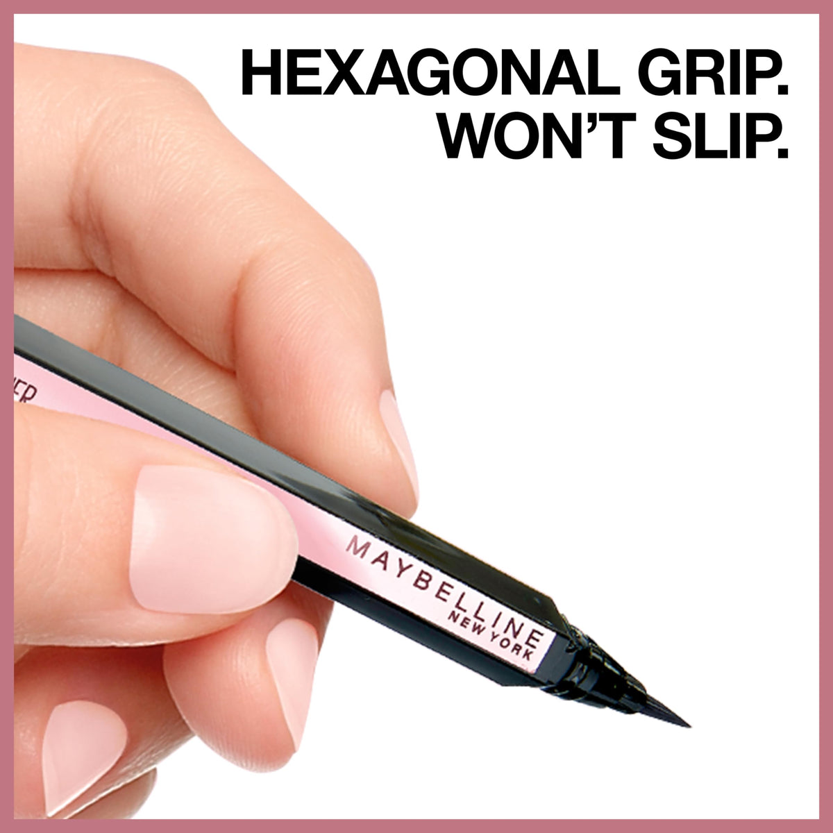 Maybelline hyper easy ink swatches showing intense pitch-black payoff