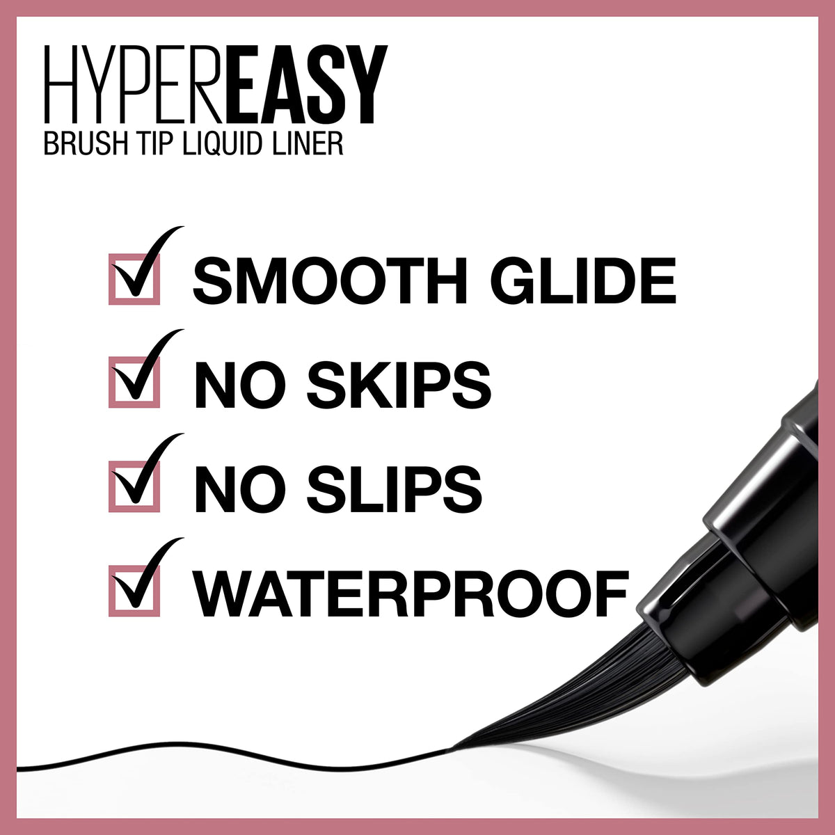 Maybelline hyper easy tip closeup showing flex-tip precision