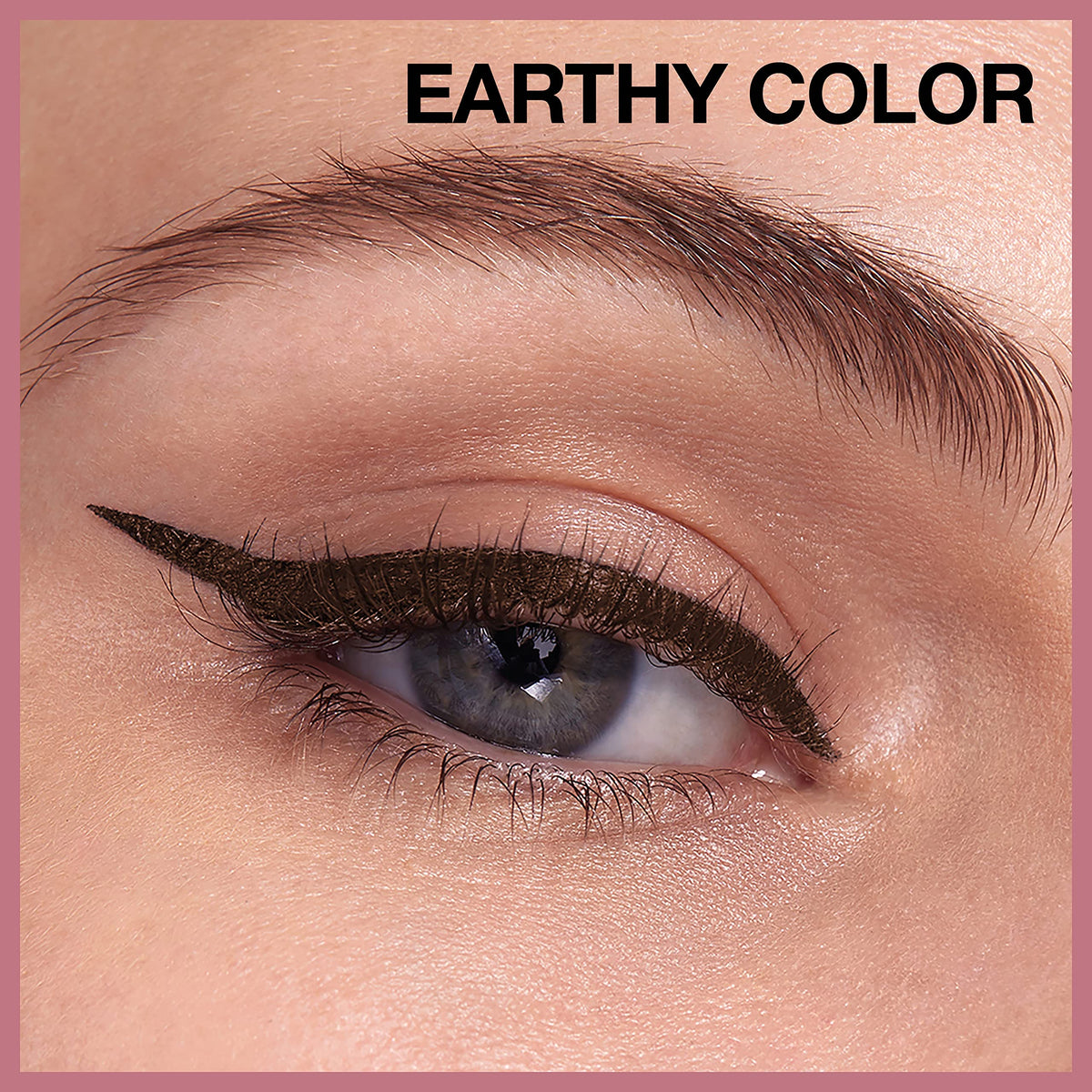 MAYBELLINE finished winged liner look showing smudge-resistant benefit