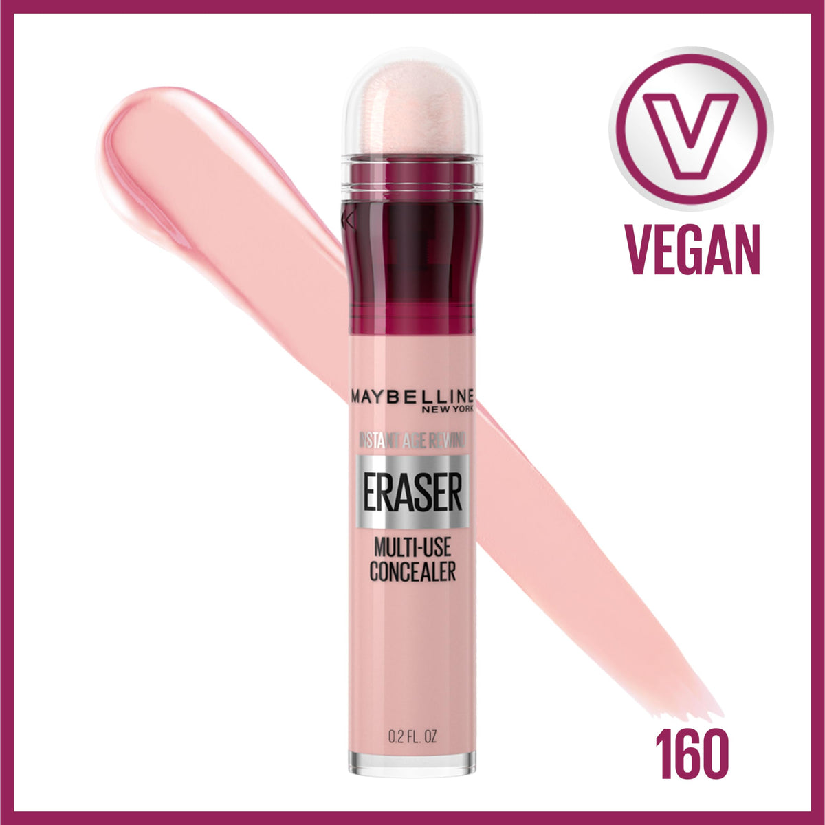 MAYBELLINE sponge applicator close-up delivering easy, targeted under-eye application