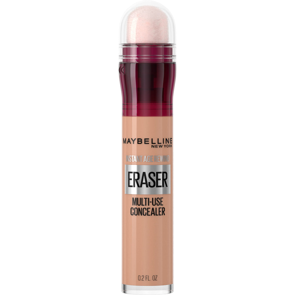Maybelline Instant Age Rewind front packaging showing product name and shade Honey, easy coverage