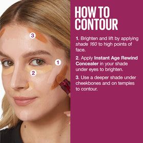 MAYBELLINE concealer tucked inside a makeup bag for on-the-go touch-ups and everyday use