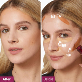 MAYBELLINE texture swipe revealing creamy coverage that blends to conceal without creasing