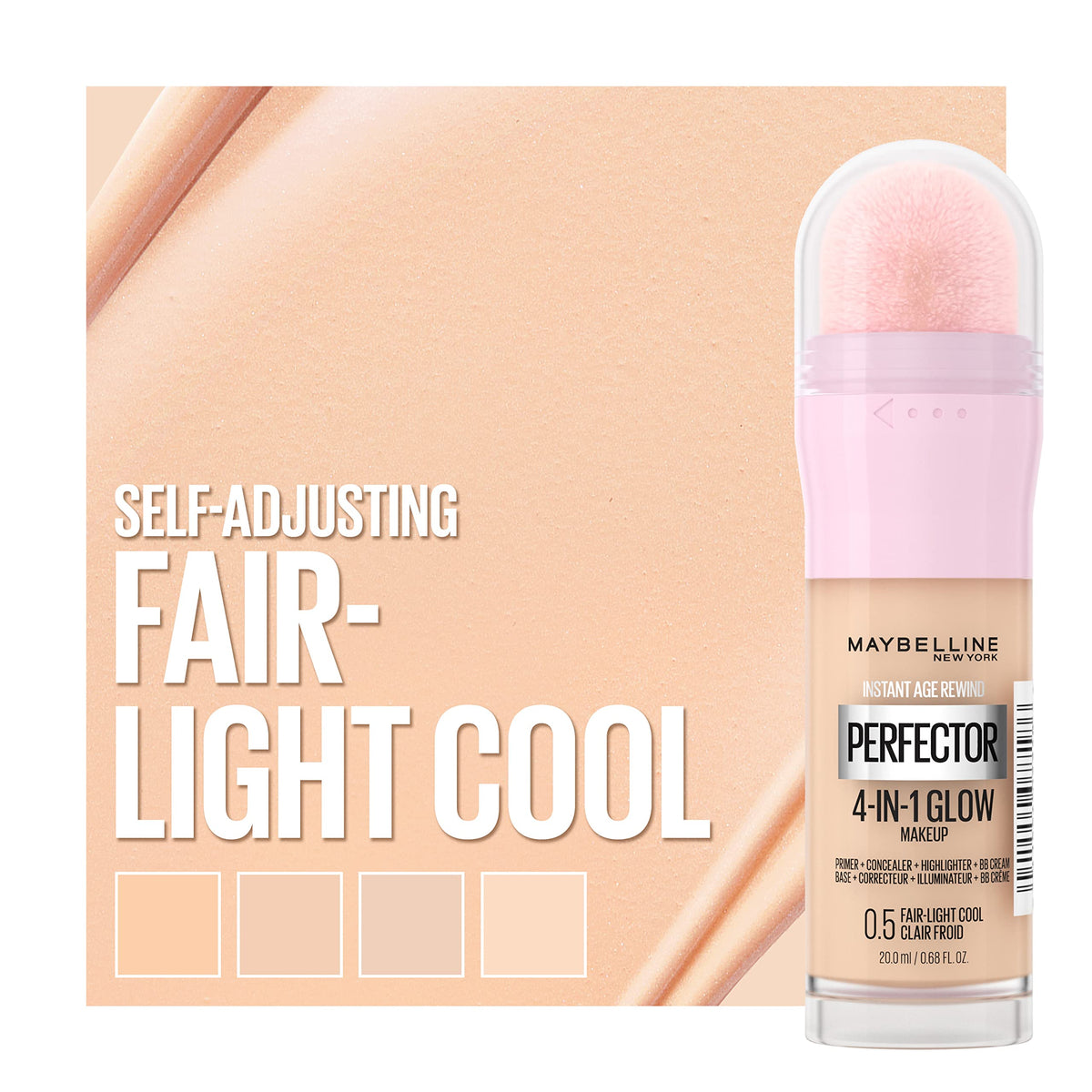 Maybelline on bathroom vanity in lifestyle scene inspiring everyday radiance