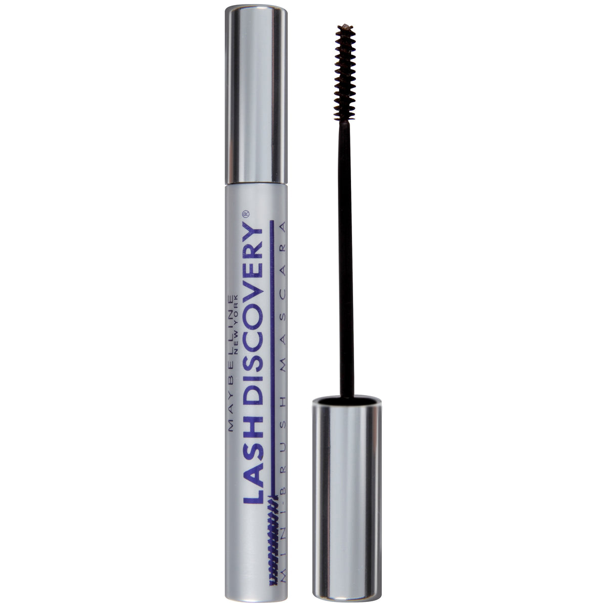 MAYBELLINE Lash Discovery front packaging showing compact tube and label, ideal for travel