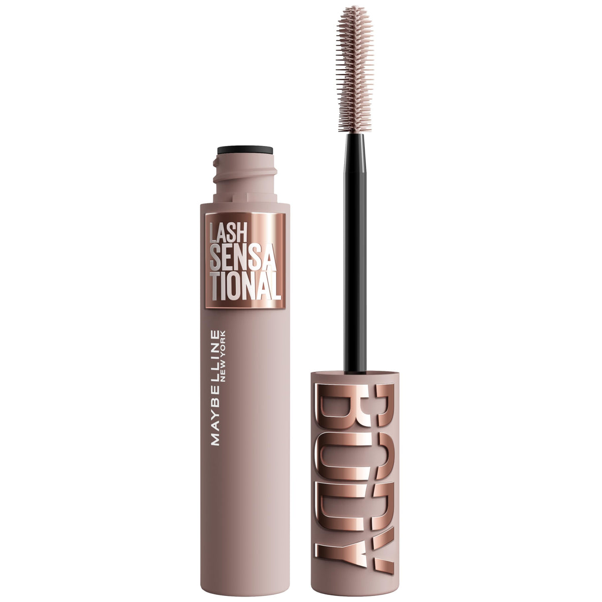 Maybelline front packaging showing product and shade, enhances shelf visibility