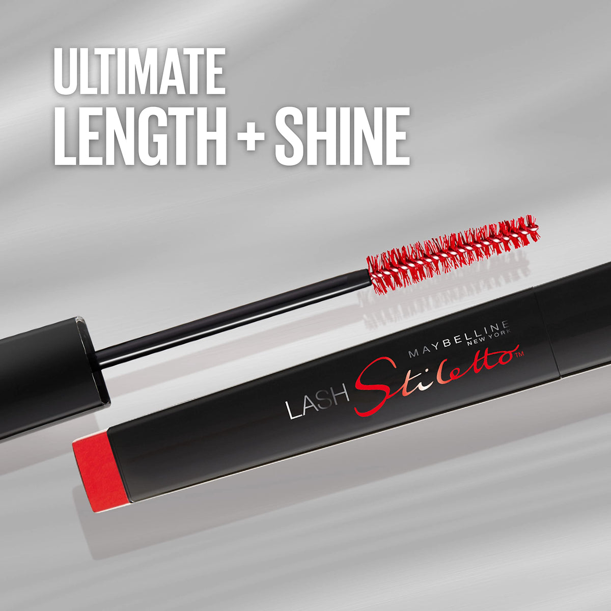 Maybelline Lash Stiletto before and after lashes illustrating visible lengthening and dramatic elongation effect