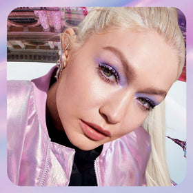 Maybelline worn on eye in lifestyle shot for dramatic lash effect