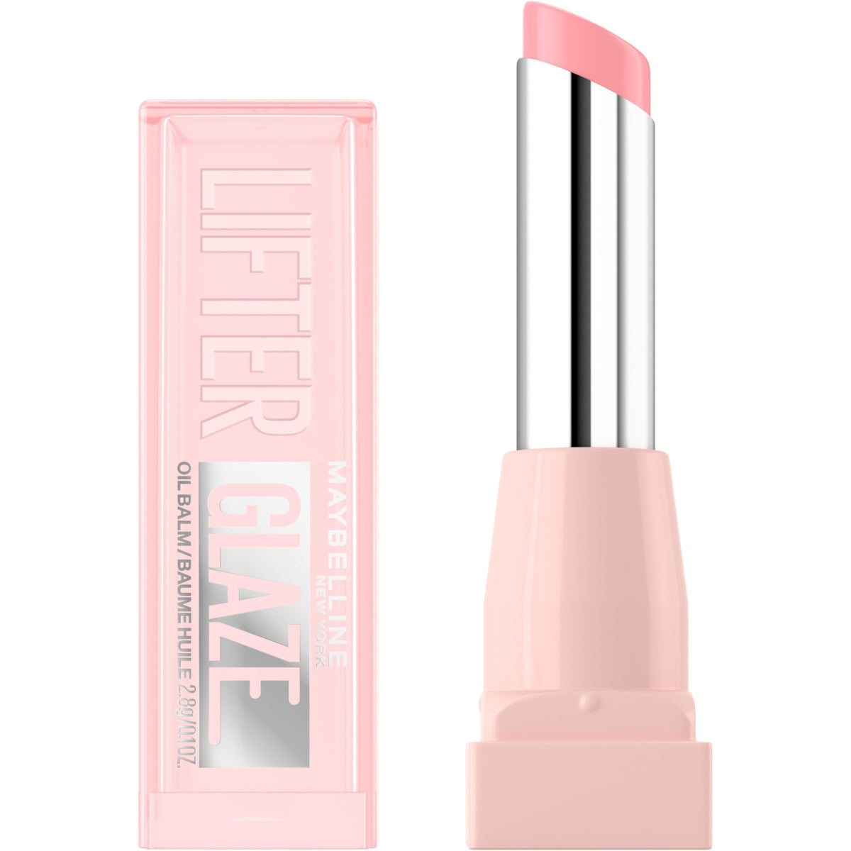 MAYBELLINE front packaging showing Pink Drip shade and glossy finish benefit