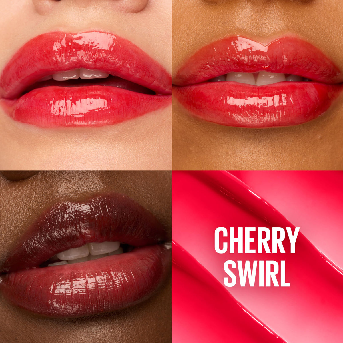 MAYBELLINE open wand displaying glossy balmy texture and smooth application benefit