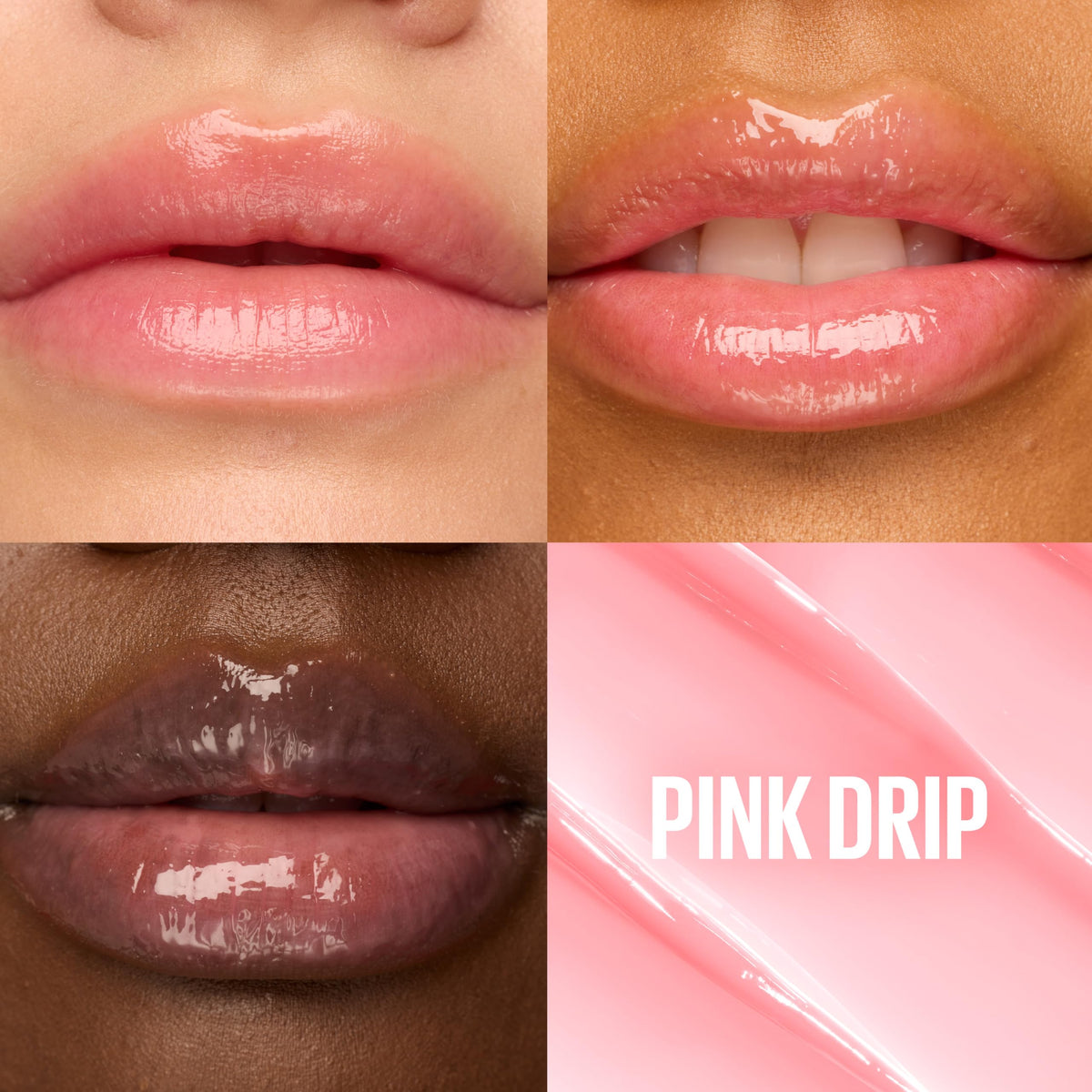 MAYBELLINE texture close-up of melted balm demonstrating smooth glide benefit