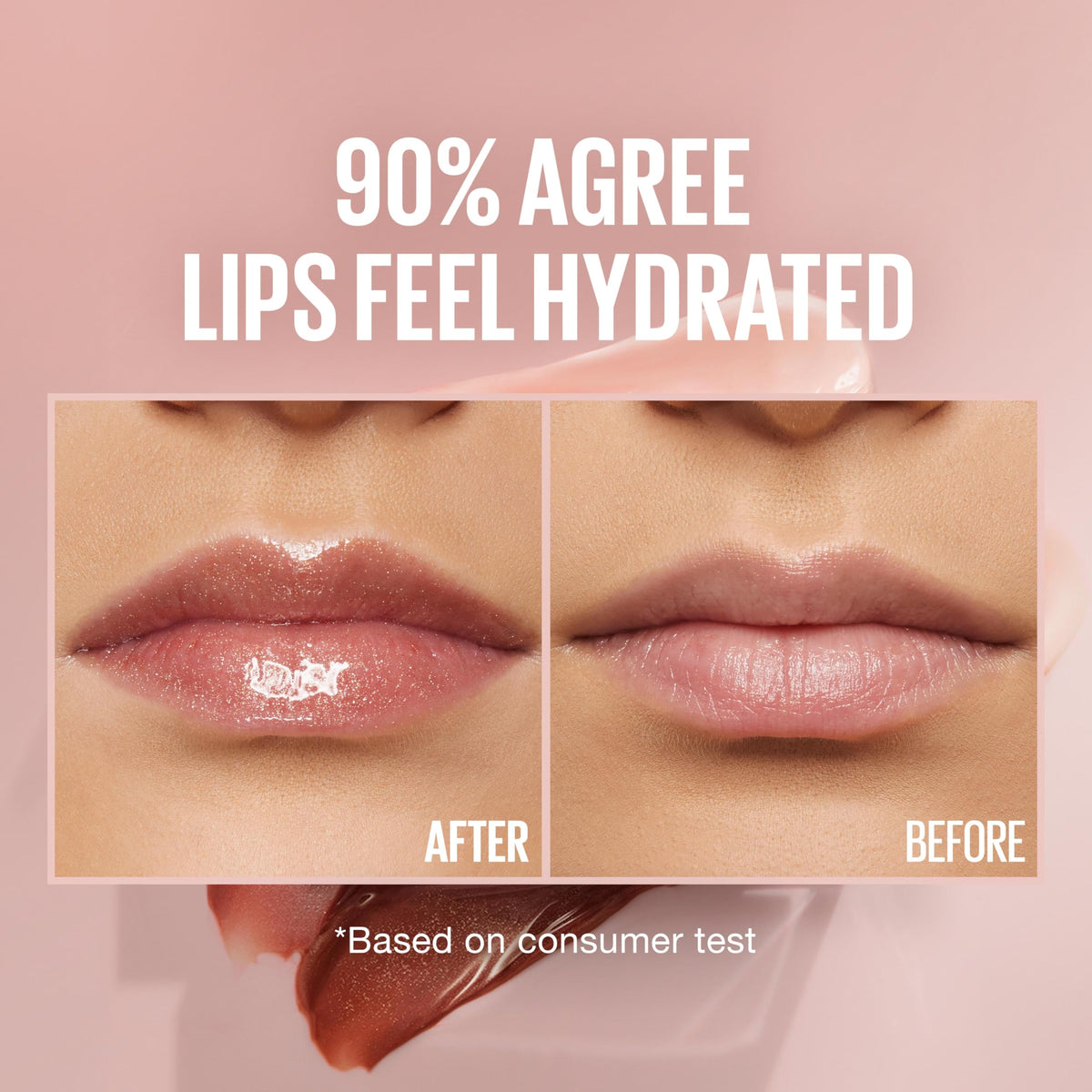 Maybelline Lifter Gloss applied on lips showing hydrated, plumper look