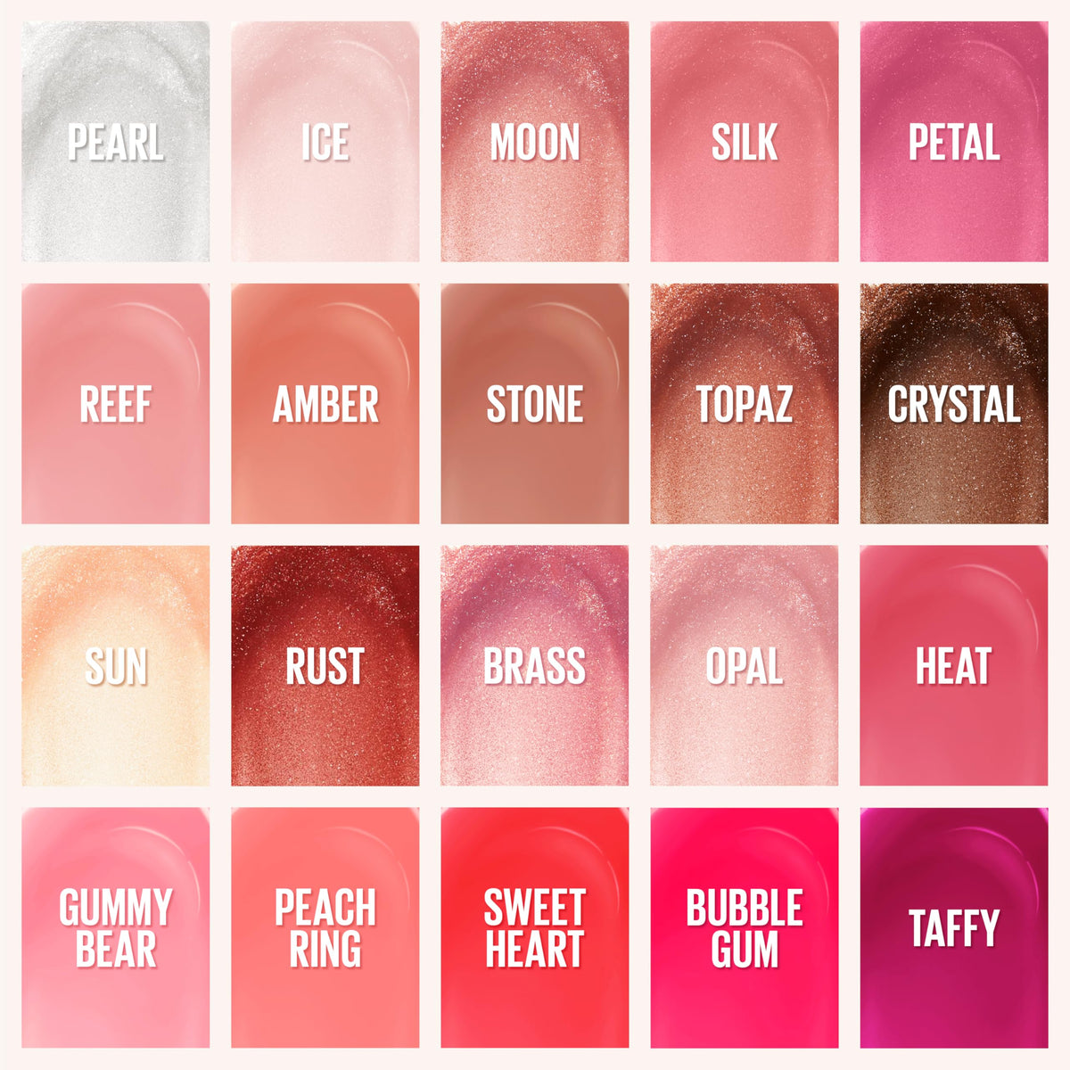 Maybelline Lifter Gloss swatch on arm illustrating golden-neutral Crystal shade