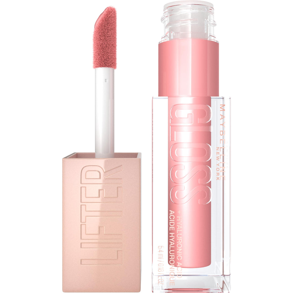 MAYBELLINE front packaging showing Reef shade and glossy finish benefit