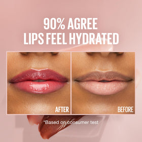 maybelline lifter gloss texture closeup glossy surface showing non-sticky hydration