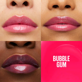 Maybelline XL wand applicator demonstrating even gloss coverage and quick application benefit